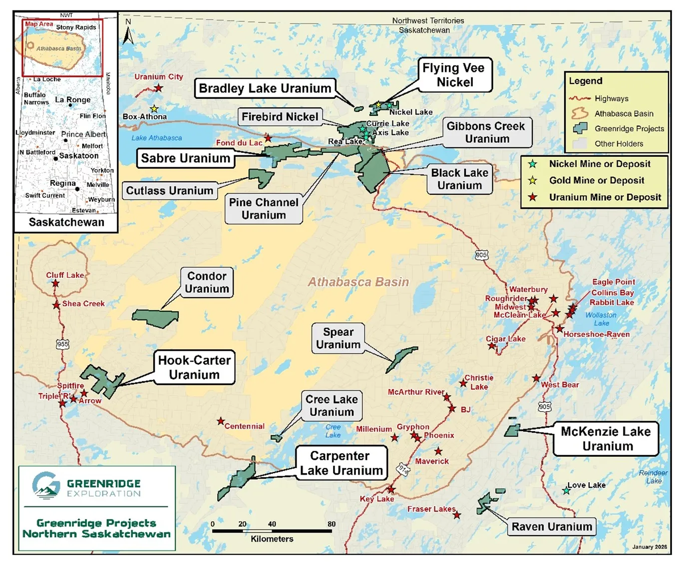 Greenridge Provides Update on 2025 Athabasca Basin Region Exploration Activities