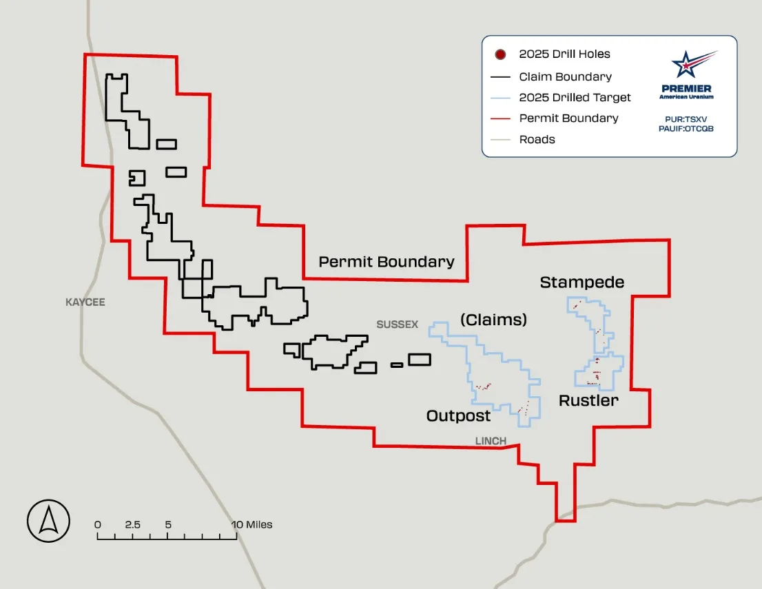 Premier American Uranium Expands Mineralization at Kaycee ISR Uranium Project in Wyoming Following 100,000+ ft Drill Program
